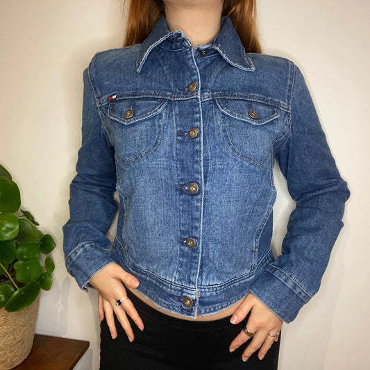 Vintage blue Tommy Hilfiger Denim Jacket - womens medium