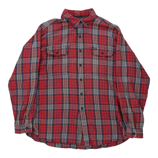 Vintage Polo Sport Checked Flannel Shirt - XL Red Cotton