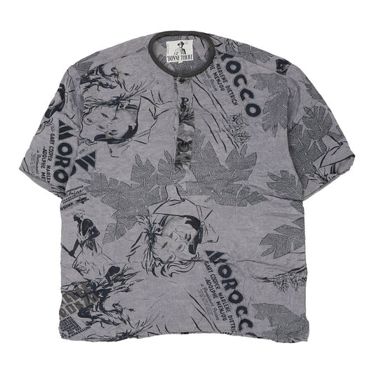 Vintage grey 1980s Bonne Terre T-Shirt - mens small