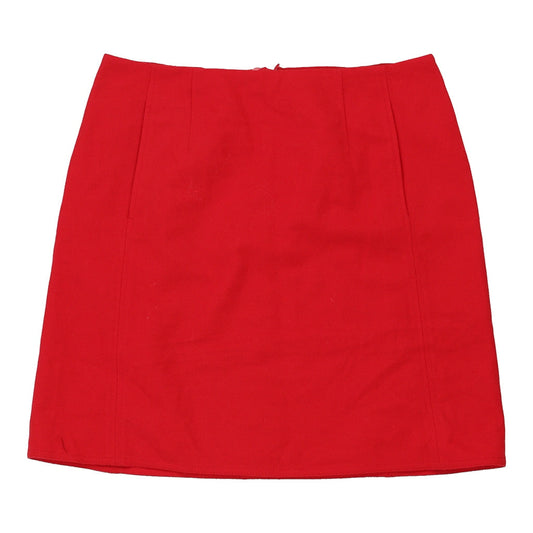 Vintage Marco Polo Mini Skirt - 31W UK 12 Red Wool Blend