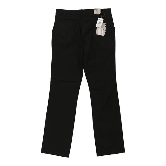 Vintage Onyx Trousers - 32W UK 10 Black Polyester