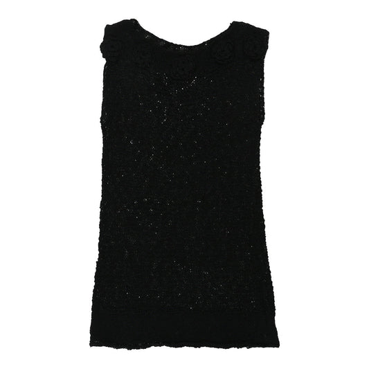 Vintage Crochet Unbranded Dress - XL Black Cotton