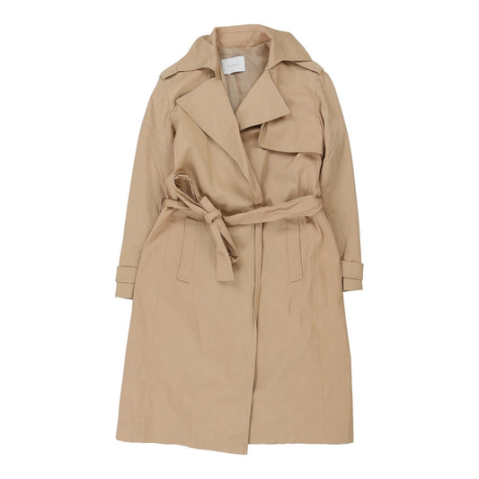 Vintage Class Trench Coat - Small Brown Cotton