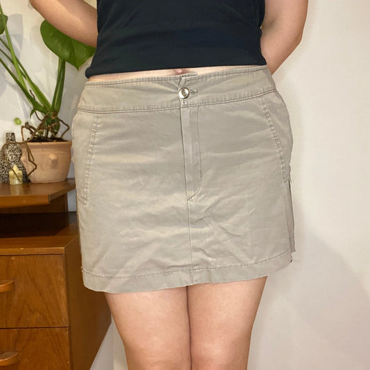 Vintage beige Rinascimento Mini Skirt - womens 32" waist