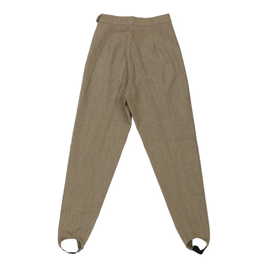 Vintage Il Marchese Trousers - 26W UK 6 Beige Cotton