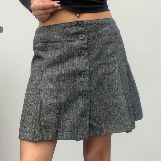 Vintage grey Benetton Mini Skirt - womens 28" waist