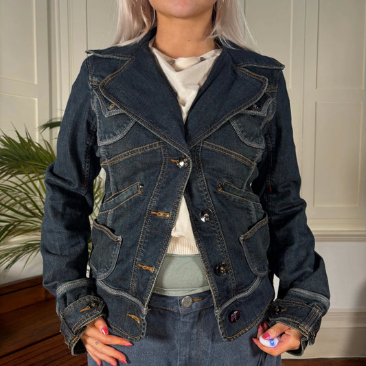 Vintage dark wash Conbipel Denim Jacket - womens small