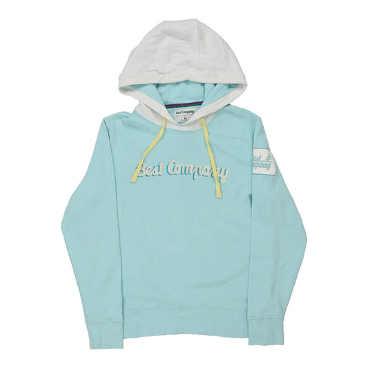 Vintage Best Company Spellout Hoodie - Medium Blue Cotton