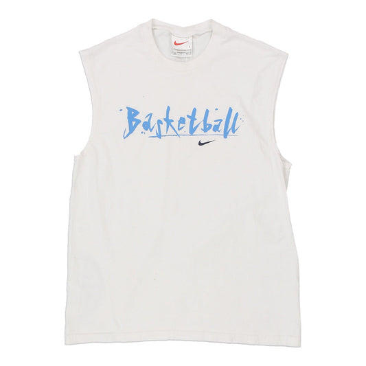 Vintage Made in USA Basketball Nike Graphic Vest - Large White Cotton