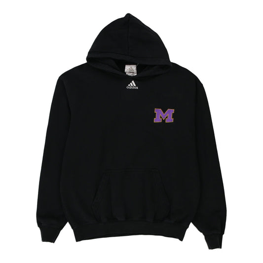 Vintage Adidas Hoodie - Small Black Cotton