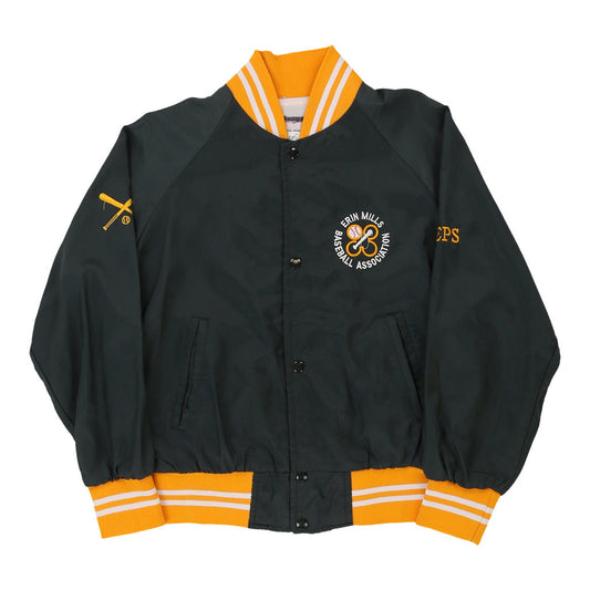 Vintage black Erin Mills Baseball Association North Star Sportswear Baseball Jacket - womens x-large
