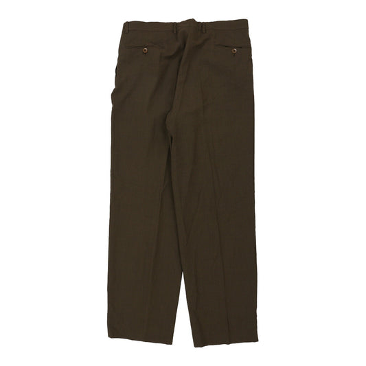 Vintage khaki Trussardi Trousers - mens 36" waist