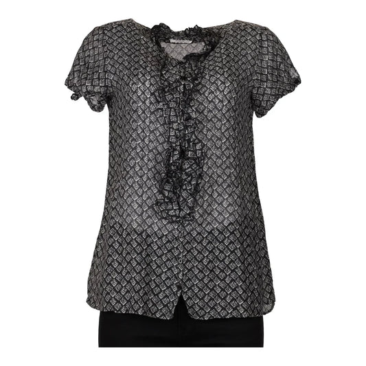 Vintage black Marella Blouse - womens medium