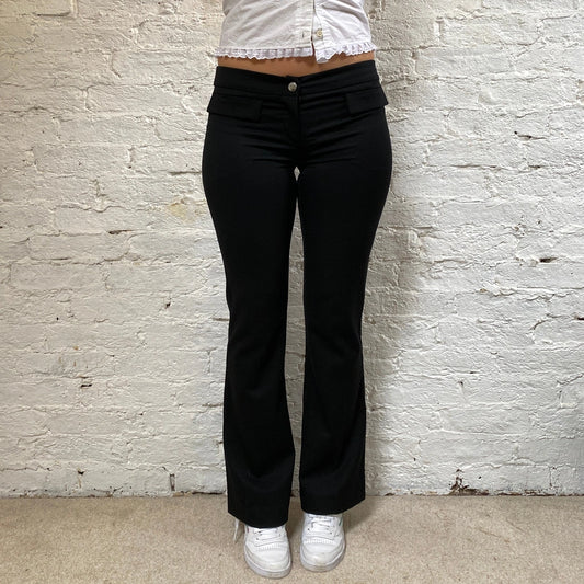 Vintage black Versus By Versace Trousers - womens 30" waist