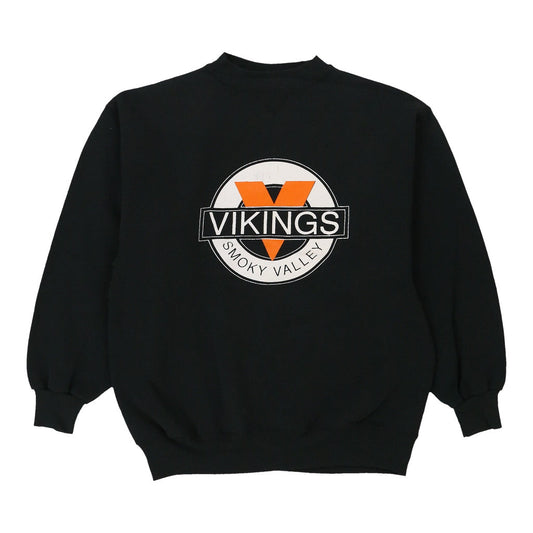Vintage black Vikings Smokey Valley Unbranded Sweatshirt - mens small