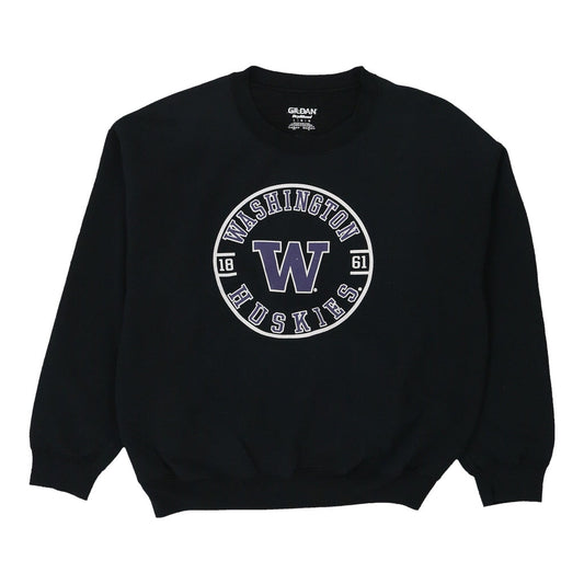 Vintage black Washington Huskies Gildan Sweatshirt - mens large