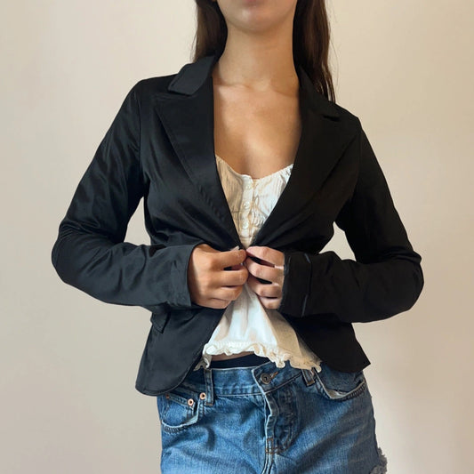 Vintage black Unbranded Blazer - womens small