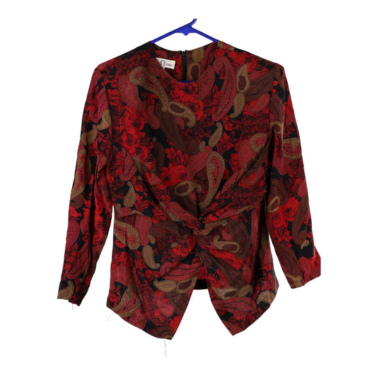 Vintage red 1980's Fiorella Rubino Blouse - womens medium