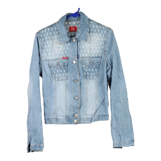 Vintage Fly Girl Denim Jacket - Small Blue Cotton