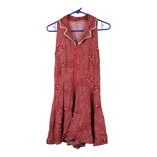 Vintage Unbranded Dress - XS Red Cotton