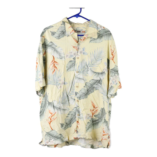 Vintage yellow Quiksilver Hawaiian Shirt - mens x-large