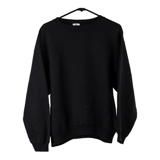Vintage black Made in USA Unbranded Sweatshirt - mens large