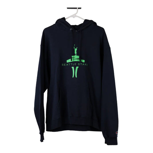 Vintage navy Seattle Starz Champion Hoodie - mens large