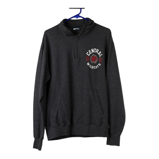 Vintage grey Central Wildcats Champion 1/4 Zip - mens large