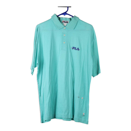 Vintage blue White Line Fila Polo Shirt - mens xx-large