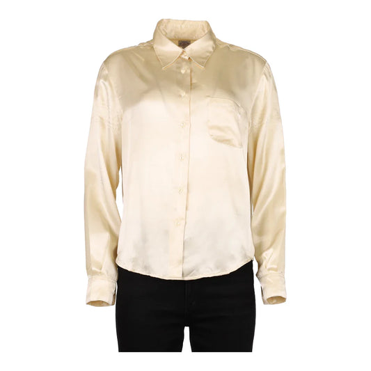 Vintage beige Armani Jeans Shirt - womens medium