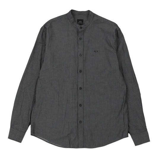 Pre-Loved grey Armani Exchange Shirt - mens small