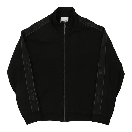 Vintage Gaelle Track Jacket - Large Black Cotton Blend