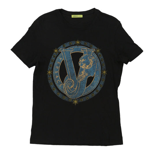 Vintage Versace Jeans Couture Graphic T-Shirt - Medium Black Cotton
