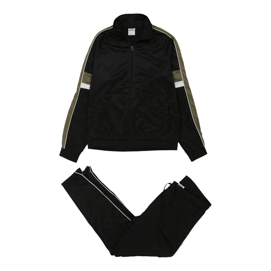Vintage black Diadora Full Tracksuit - mens x-large