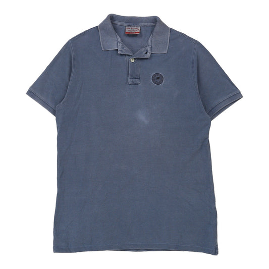 Vintage New Balance Polo Shirt - XL Blue Cotton Blend