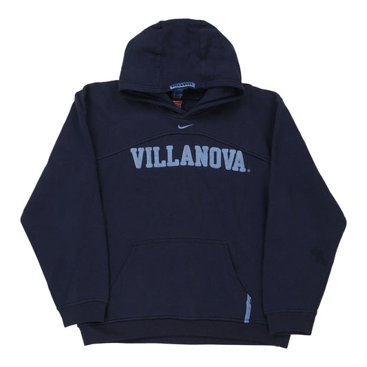 Vintage Age 12 Villanova Nike Hoodie - Large Navy Cotton Blend
