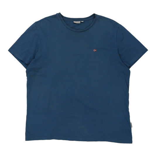 Vintage Napapijri T-Shirt - 3XL Navy Cotton