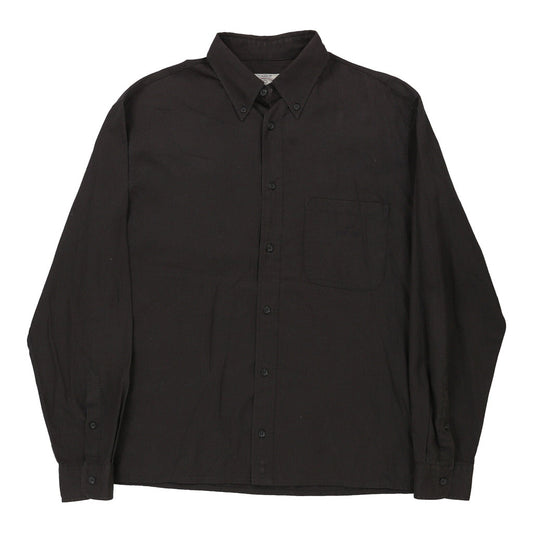 Vintage Armani Jeans Shirt - XL Black Cotton