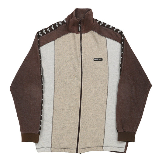 Vintage Arena Zip Up - Medium Brown Cotton