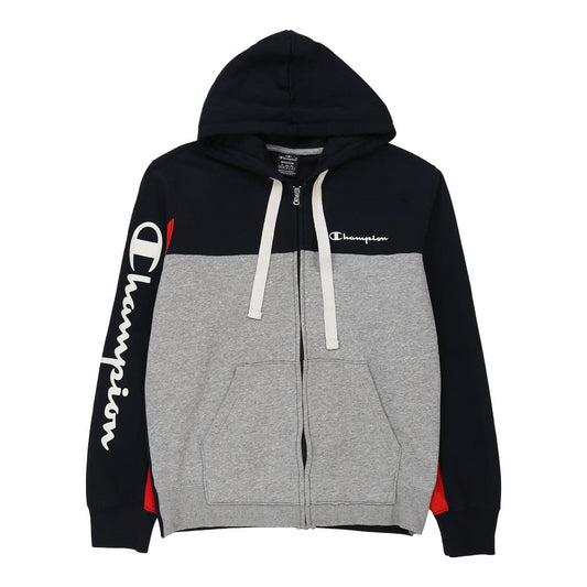 Vintage block colour Champion Hoodie - mens medium