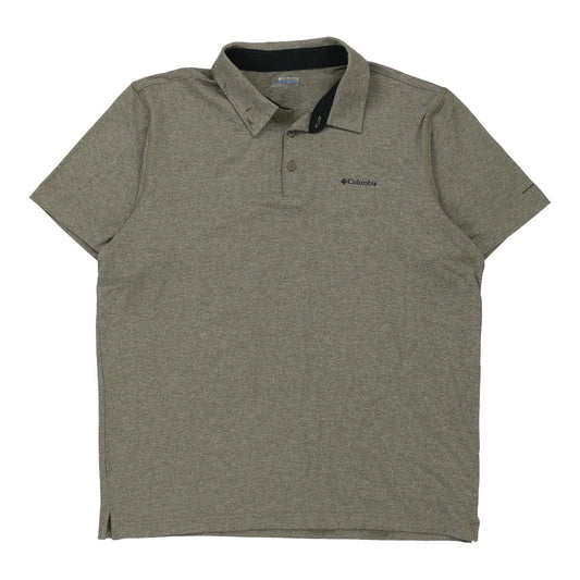 Vintage khaki Columbia Polo Shirt - mens large