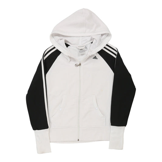 Vintage white Adidas Hoodie - mens large