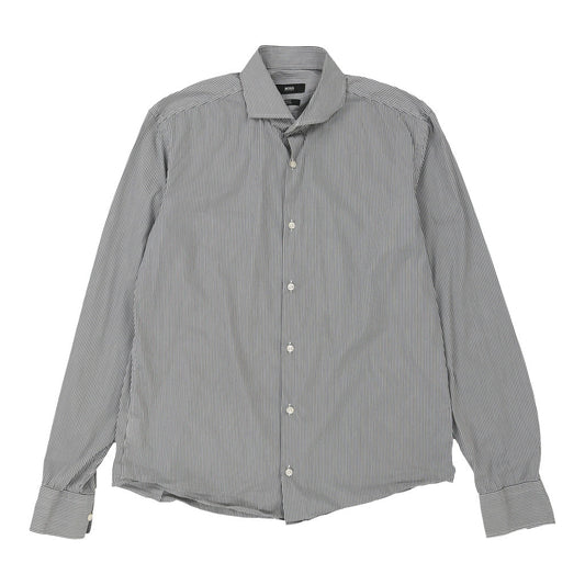 Vintage grey Slim Fit Hugo Boss Shirt - mens medium