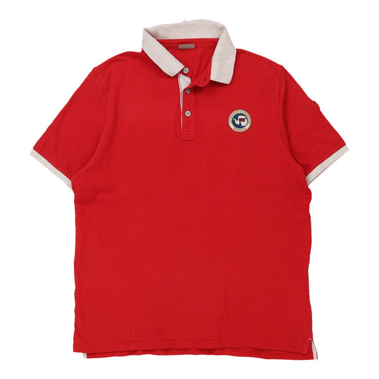Vintage red Napapijri Polo Shirt - mens xx-large