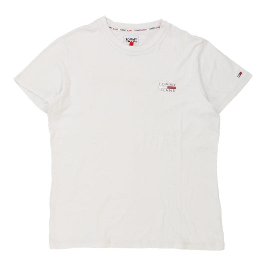 Vintage white Tommy Jeans T-Shirt - mens medium