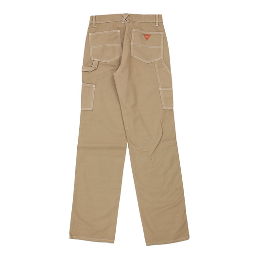 Vintage Fiorucci Carpenter Trousers - 29W UK 12 Beige Cotton