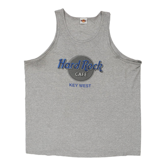 Vintage grey Key West Hard Rock Cafe Vest - mens xx-large
