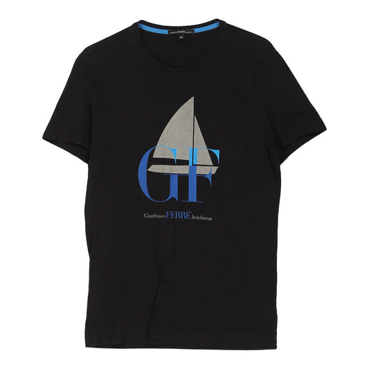 Vintage black Gianfranco Ferre T-Shirt - mens small