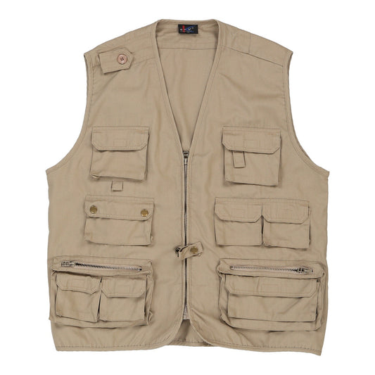 Vintage cream Unbranded Gilet - mens x-large