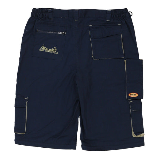 Vintage navy Logica Cargo Shorts - mens 39" waist